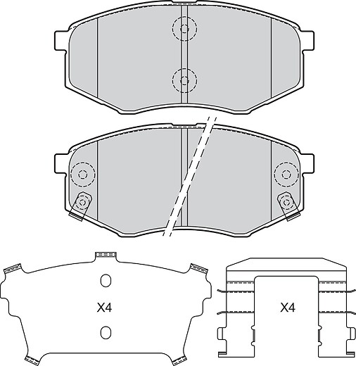 BRAKE PADS HYUNDAI IX20 KIA SPORTAGE FR